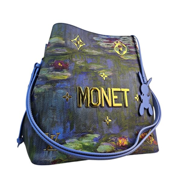 LOUIS VUITTON Masters Monet Neonoe Bucket Bag Shoulder Tote Strap Rare LV EUC - Picture 5 of 14